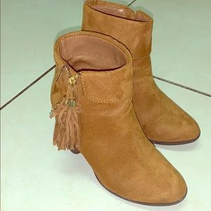 Lauren Conrad Camel Booties with tassels